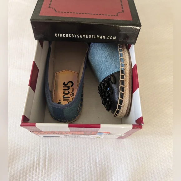 Sam Edelman Women's Circus Embellished Chambray Loretta Espadrille Size 6.5 - Picture 7 of 9